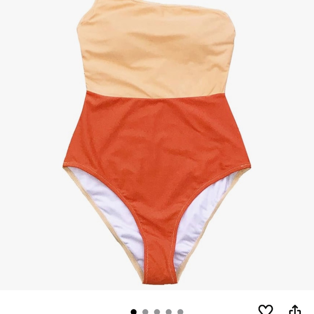 Cupshe Women's One Piece in Orange and Tan